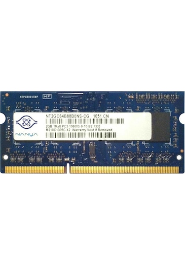 Nanya NT2GC64B88B0NS-CG 2 GB DDR3 1333 MHz CL9 Ram