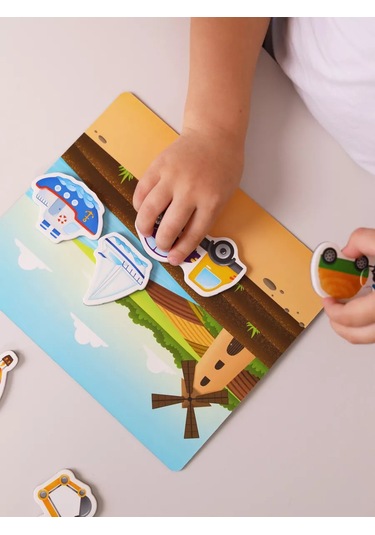 El Bascokids Böğürtlen Manyetik Buzdolabı Oyuncakları + Tahta Ulaşım 176158234