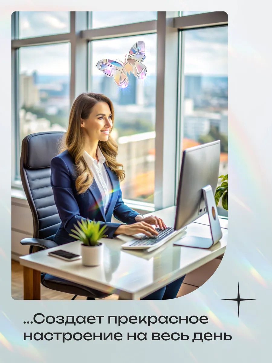 0'stickers Dekoratif Kelebek Pencere Çıkartmaları Güneş Yakalayıcısı 243204558 Beyaz