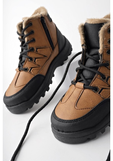 Muggo Toni Bağcıklı İçi Kürklü Fermuarlı Unisex Outdoor Kışlık Bot 001