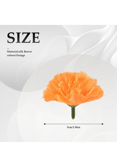 Gatherco Kadife Çiçeği Başları Toplu, Çelenk El Sanatları İçin 100 Adet Yapay Çiçek Başları, İpek Kadife Çiçeği Sahte Çiçekleri, Turuncu Diğer