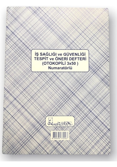 Kocaoluk İş Sağlığı Ve Güvenliği Tespit Ve Öneri Defteri Karton