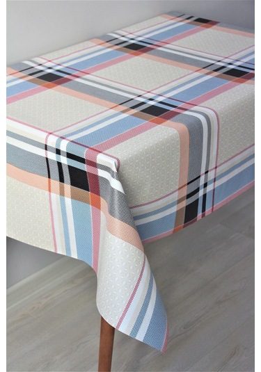 Elyaflı Astarlı Pvc Silinebilir Muşamba Masa Örtüsü - 1120-1a-mavi