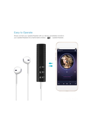 Neevoyu 3.5mm Girişli Bluetooth 4.1 Alıcı - Hoparlör/ Kulaklık Kablosuz Dönüştürücü, 10m Erişim, 4 Saat Kullanım Süresi