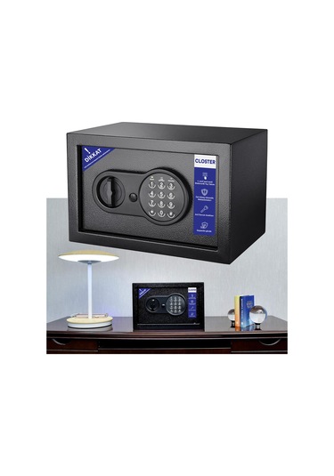 Closter Cs-202 Yüksek Kaliteli Ev Tipi Çelik Para Kasası 20x31x20 Cm