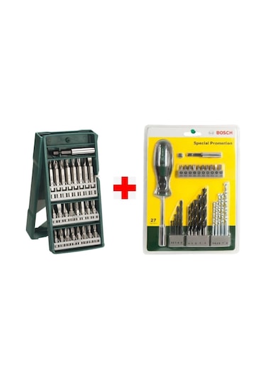 Bosch 25 Parça Vidalama Tornavida Ucu 27 Parça Matkap Ucu Seti Tornavida Vidalama Aksesuar Seti