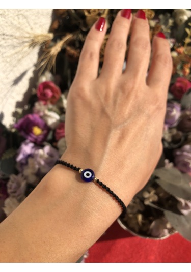 Altın Bileklik Nazar Boncuklu Ip Bileklik N11.32789 Sarı Altın