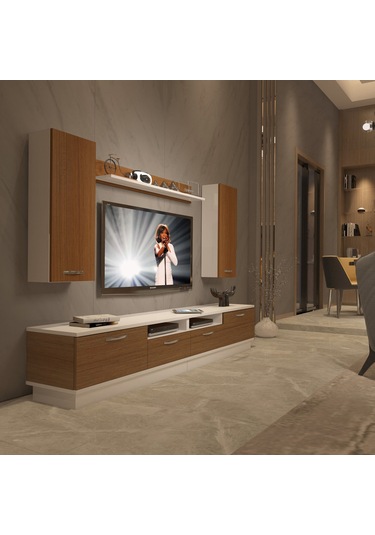 Decoraktiv Trendstyle 5220d Mdf Tv Ünitesi Tv Sehpası Beyaz - Ceviz