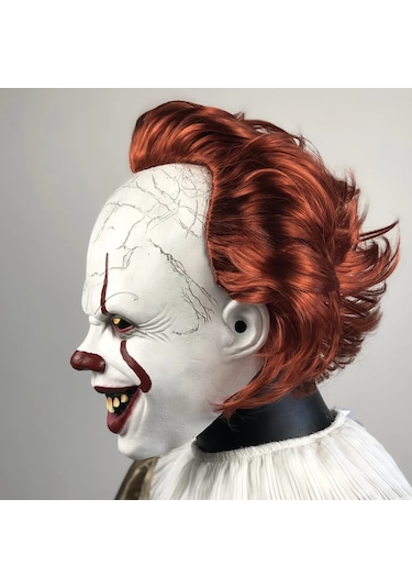 Ürpertici Pennywise Joker Maskesi Cosplay Korku Evil Şeytan Diğer