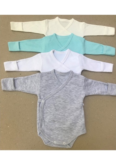 Özdemirlitekstil Bebelino Çıtçıtlı Badi Kruvaze (4 Lü Paket) (456578429) Çok Renkli