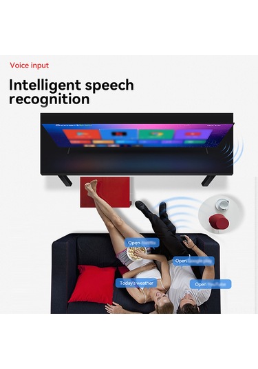 Skycity Siyah 2.4g Kablosuz Gyroskoplu Sesli Kumanda Klavye, Entegre Kamera Öğrenme, Android Tv Kutusu Ve Akıllı Tv İçin Uyumlu