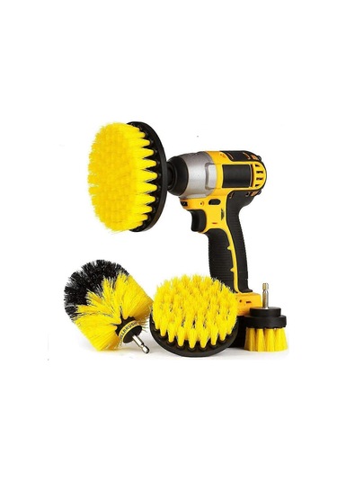 4 Parça Elektrikli Matkap Temizleme Fırçası - Banyo Temizliği İçin Elektrikli Temizleme Fırçası Matkap Dahil Değildir