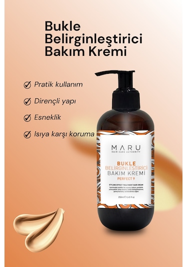 Maru Kıvırcık Saçlar Için Bukle Belirginleştirici Kremi 250 ML