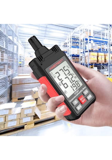Springsun Habotest Ht607 El Tipi Dijital Termo-higrometre: Sıcaklık/nem/çiy Noktası Ölçer, Maks/min/veri Özellikli