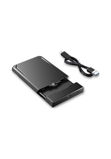 Skycity Cool-fish K801 2.5 İnç Sata Dış Hdd Kutusu, Type-c 3.1, 10gbps Hız, Araçsız Kurulum, Windows/mac Uyumlu