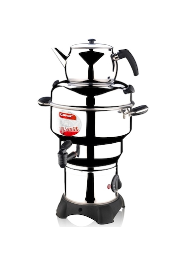 3,5 Litre Demlikli Çelik Semaver Marka