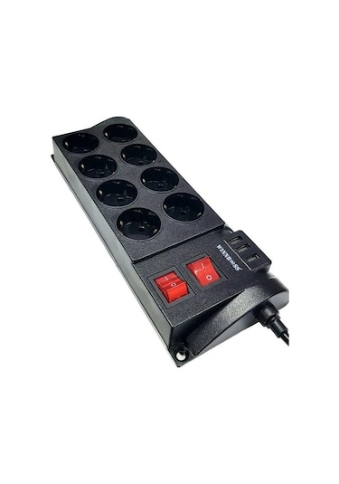 Wınnboss 2mt 8li 3xusb Termal Akım Korumalı Priz 16a 4000w