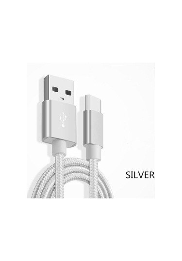 Süper Uzun 1M/2M/3M Hızlı Usb Şarj Kablosu 3 M For Android Gümüş