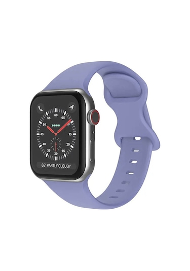 Wozlo iOS Uyumlu Watch 1, 2, 3, 4, 5, 6, 7, 8, Se Silikon Kordon Kayış - S-m Beden 38/40/41mm - Leylak