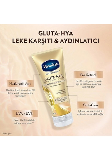 Vaseline Gluta-Hya Serum Etkili Uv Vücut Losyonu 200 ML