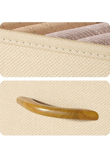 Dancemonkey Cbtx 42l Katlanabilir Yıkanabilir Saklama Kutusu - Taklit Keten Organizatör, Giysi Ve Yatak İçin Bej 140l