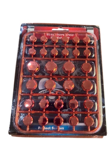 Motosiklet Vida Somun Cıvata Kapağı Kapağı Dekorasyon Kırmızı