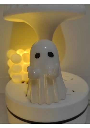 Dofolink Halloween Işıklı Vinyl Figür: Korkunç Ve Komik Karışımı - Yıldız Parmaklı Hayalet Dekorasyon Hediyesi Beyaz