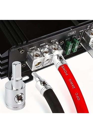 Xuweiwei Safir Bakır Nikajlı 4ga 0 Gauge 8 Gauge Awg Güç Topraklama Adaptörü 4 Parça