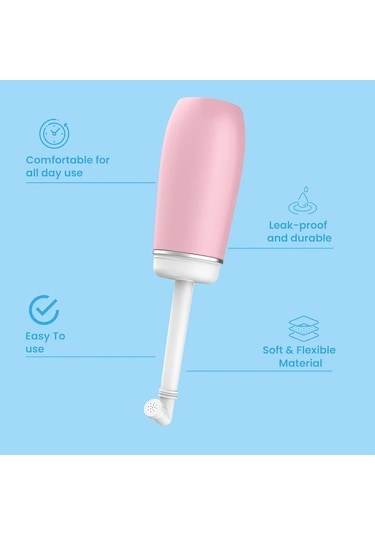 Honeybeeshop Beyaz 13 5oz 400ml Tasinabilir Peri Sisesi Seyahat Bide 400ml Kapasiteli Kadin Erkek Bebek Bezi Yikama Nozulu