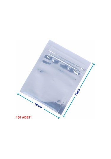 Kilitli Antistatik Poşet 10x15cm 100 Adet Şeffaf Su Toz Geçirmez Koruyucu Esd Metalize Torba Çanta
