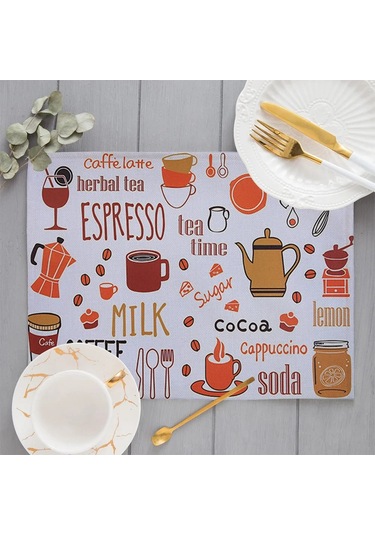 Yemek Placemat Keten Masa Matı Çocuk Sofra Takımı Karikatür Yemek Masası Disk Pedleri Bardak Altlığı Peçete Tabak Bar Mutfak Yer Örtüsü Le1140, 1 Adet 32x45cm Diğer