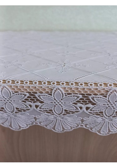 Stylishlook Dantel Ajurlu Pvc Peçete 50x150 Cm 213786549 Beyaz