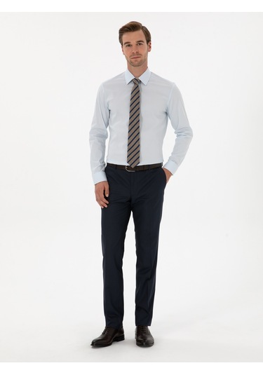Cacharel Açık Mavi Slim Fit Pamuk Karışımlı Gömlek Denım