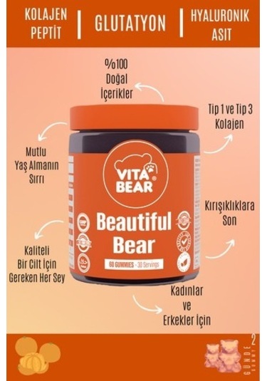 Vıta Bear Beautiful Bear 60 Kapsül Gummies