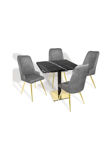 Karanfil Gold Werzalit Kare - Çırağan Gold Masa Takımı 80x80