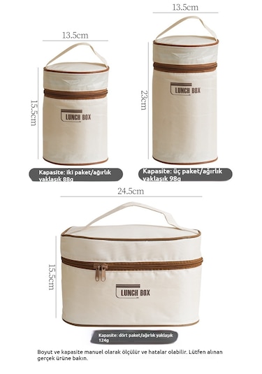 Paslanmaz Çelik Yalıtımlı Öğle Yemeği Kutusu-kahverengi 4'lü Pake