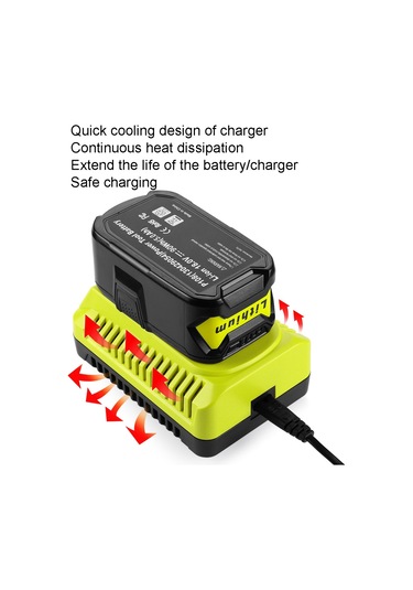 Sones Ryobı P117 / P108 12-18v Evrensel Akü Şarj Cihazı Ab Fişi İçin