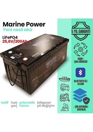 Marine Power 24v 200ah Lityum Lifepo4 Akü