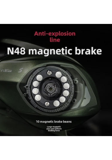 Springsun Takumı-s Metalik Mikro Yemli Drop Shot Makinesi, Uzun Atışlı, Patlamayı Önleyen, Sol El, 6.3:1 Oranı, Siyah-yesil, Profesyonel Balıkçılık İçin Toplu Alım Seçeneği