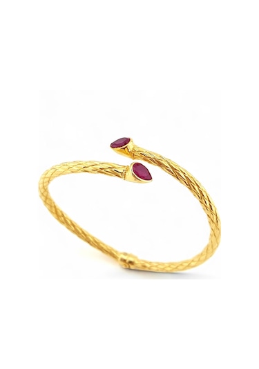 Altınbeyı 22 Ayar Altın Kelepçe Bilezik Pembe Taşlı 11.50 Gram Aby22klp003