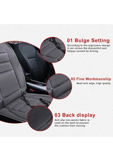 Yifomall 12v Araba Isıtmalı Koltuk Örtüsü - Tekli, Kaymaz Tasarım, Hızlı Isınma, Güvenli Bağlantı