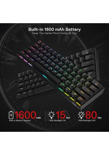 Redragon K530 Pro Draconic%60 Bt Türkçe Q Klavye/kablolu / 2,4 Gh