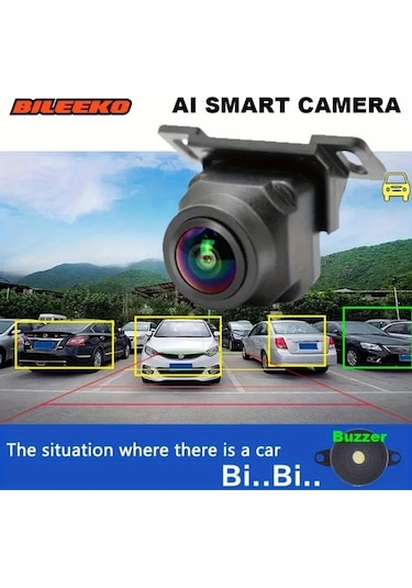 Xuweiwei Aı Smart Park Kamerası Ahd 1080p Hd Sesli Uyarı Geniş Açılı Geri Görüş Park Gözetimi Hırsızlık Önleyici Araç Güvenlik Kamerası Siyah