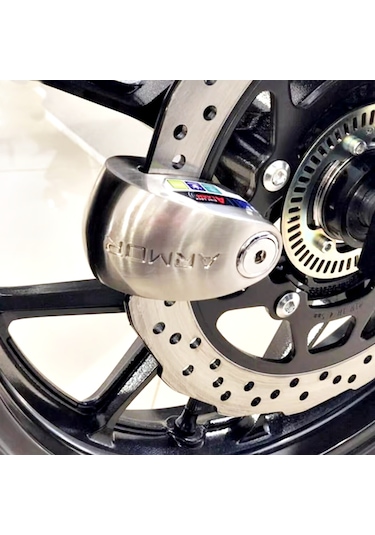 Armor 614 Mva Alarmlı Motorsiklet Disk Kilidi Mil Çapı 14mm Paslanmaz Çelik