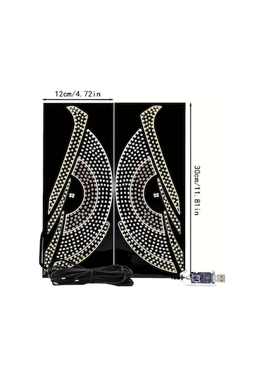 Willowhaven 2pcs Smart Devil's Eye Led Işık Multi Renkli 11 Mod 10 Yanıp Sönen 1 Sabit Mod Usb Dekoratif Aydınlatma