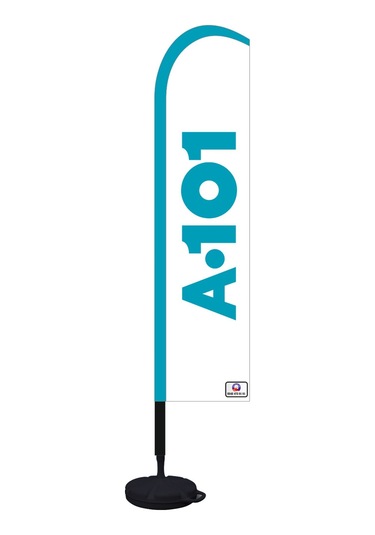 A101 Yelken Bayrak 75x400cm Tek Ebat