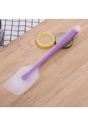 Mor Silikon Spatula Krem Pişirme Kazıyıcı Yapışmaz Pasta Spatula Isıya Dayanıklı Çerez Pasta Kazıyıcı Pişirme Mutfak Pasta Araçları