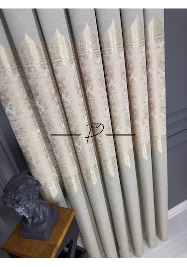 Fon Perde Pano Fonluk Nilo Desen - Krem