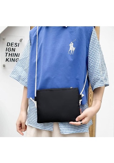 Aromee 5 Parça Set Kadın Laptop Sırt Çantası Tuval Okul Çantaları - Siyah