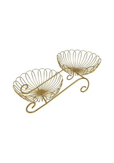 Suntek 2 Katmanlı Metal Meyve Sepeti Yerden Tasarruflu Ferforje